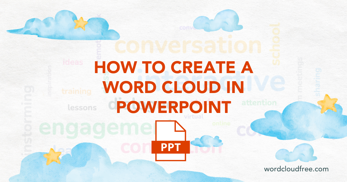 how to create a word cloud in powerpoint