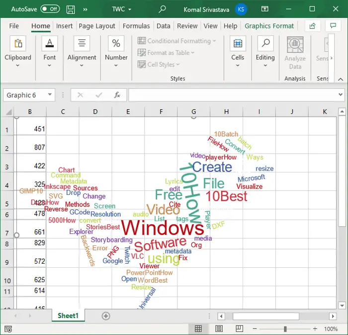 excel word cloud